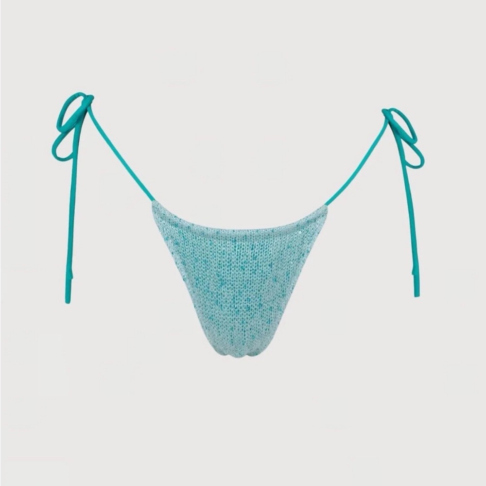 New Asta Resort Lio Bikini Bottom - Blue Sequin - Size: XS